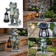 thumbnail image 6 of Aonerit 6.5X4.5In Solar Frog Statue, Resin Animal Figurine Light, Outdoor Garden Patio Decor, Auto On Led, Cute Lawn Ornament, 6 of 6