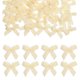 thumbnail image 1 of Uxcell 120 piezas Mini Lazos de Terciopelo de Navidad, 1.6" Lazo de Cinta para Decoraciones de Navidad, Beige Amarillo, 1 of 6