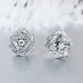 thumbnail image 3 of Pretty Flower Jewelry 925 Silver Stud Earring Cubic Zircon Wedding Gifts A Pair, 3 of 4