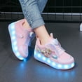 thumbnail image 5 of Roller Shoes with Wheels for Boys Girls Kids Skates Sneakers LED Light Up Rechargeable Sport Sneaker for Girls, 5 of 14
