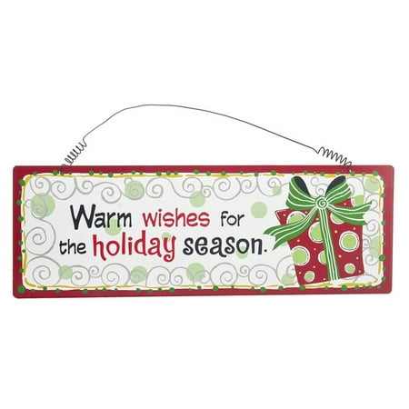 Warm Wishes Holiday Season - Warm Wishes for the Holiday Season Metal Christmas Sign - By Ganz