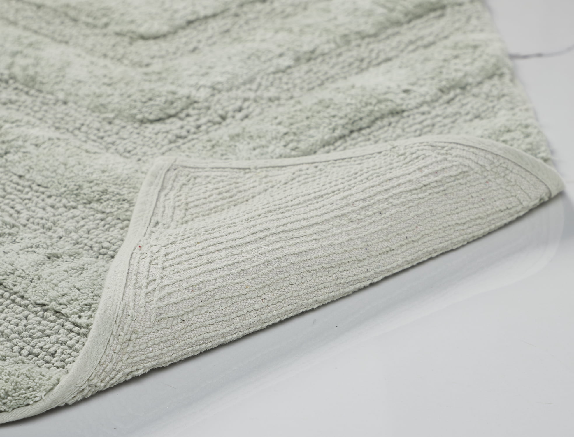 Better Trends 2 Piece Bathroom Rug Set 100% Cotton Extra Soft Tufted Bath Rug Water Absorbent Non-Slip Bath Mat Machine Washable (Dark Sage) Hugo Collection