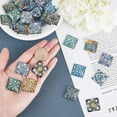 thumbnail image 4 of 100pcs Mosaic Printed Glass Cabochons 25mm Glass Square Flat Cabochon Beads for Crafting DIY Jewelry Making, 4 of 9