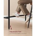 thumbnail image 2 of Bar Table, Bar Height Pub Table, Storage Kitchen Dining Table with Power Outlets and Movable Non-Woven Fabric Drawer, Hooks, Long High Top Table, 15.7 x 47.2 x 41.2 Inches, Ebony Black, 2 of 7