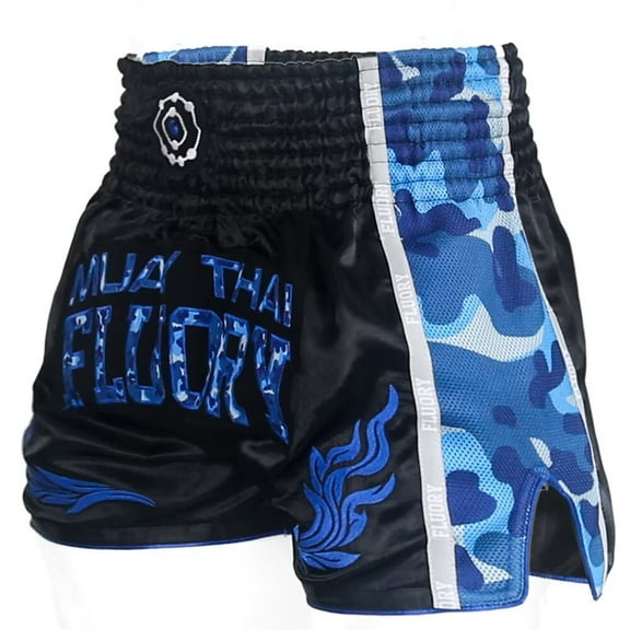 FLUORY Muay Thai Shorts Free Combat Mixed Martial Arts Boxing Training Match Pants Side Hollow out Camouflage Shorts