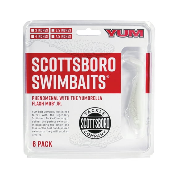 YUM Scottsboro Swimbaits Fishing Lures for Minnow, 6 Count