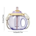 thumbnail image 3 of Botella de agua deportiva de 34 oz con pajita | Tapa a prueba de gotas | Policarbonato de grado alimentario | Correa de hombro portátil | Abierto a una mano | Encaja caliente y fría | 1 pieza, 3 of 6