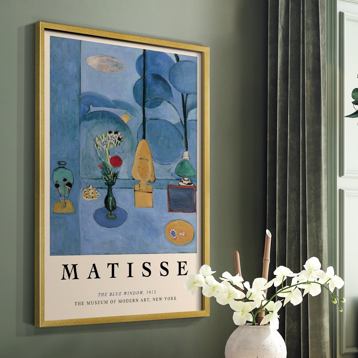 Matisse CC Framed Print in Gold Solid Wood 16 x 20 Framed Print