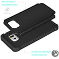 thumbnail image 4 of Galaxy S6 Case, Samsung Galaxy S6 Case, [Black] Rugged Rubber Plastic Impact Defender Slim Hard Case Cover Shell For Samsung Galaxy S6 S VI G9200 GS6 All Carriers, 4 of 4