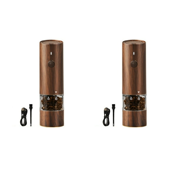 2X Electric Salt and Pepper Grinder USB Charging Automatic Salt and Pepper Grinder, for Kitchens and Restaurants,A