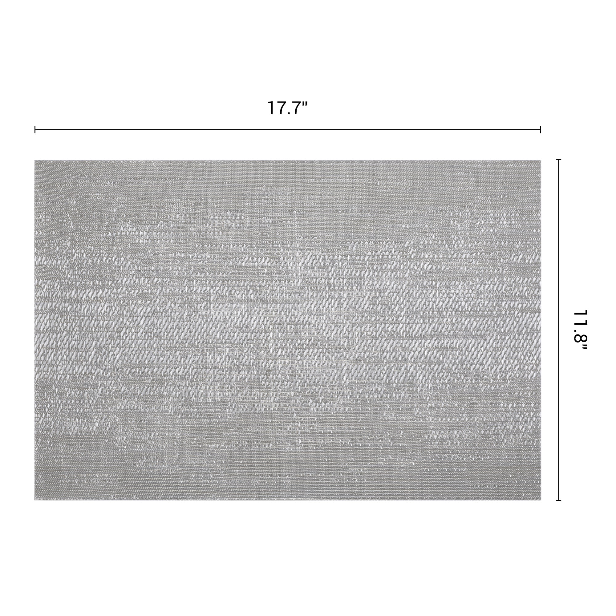 Unique Bargains 6 Pack Plastic Placemats for Dining Table Decor Beige 17.7x11.8inch