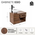thumbnail image 2 of Mueble de Baño Flotante Completo Ninon Home EGO con Lavabo y Monomando CAFÉ, 2 of 6