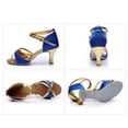 thumbnail image 4 of Zapatos de baile latino para niña, zapatos de satén con tacón medio, zapatos de baile de Tango para fiesta Wmkox8yii hfjk4455, 4 of 4