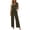 A-Army Green, variant on Work Outfits for Women 2 Piece Sets Summer Outfits Tie Knot Wide Leg Pant Vacation Outfits with Pockets S