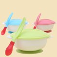 thumbnail image 3 of Trayknick Baby Toddler Anti Slip Suction Bowl with Temperature Spoon Lid Feeding Tableware, 3 of 13