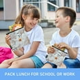 thumbnail image 6 of 3 Size Reusable Food Storage Bags Set Airtight Zipper Closure Lunch Snacks Travel Organizer White Ghost Figures, 6 of 8