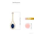 thumbnail image 2 of ANGARA Natural 1.2 ct Blue Sapphire Long Drop Earrings with Diamond in 14K Yellow Gold for Women (Size-6x4mm) | Anniversary, Jewelry Gift for Women | Natural Blue Sapphire Earrings, 2 of 6