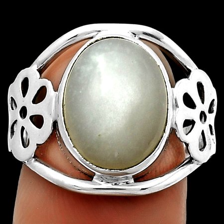 Natural Srilankan Moonstone 925 Sterling Silver Ring s.7.5 Jewelry R-1497 SDR172140