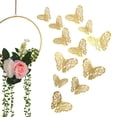 thumbnail image 2 of SSNTSY 12pcs 3D Butterfly Wall Stickers Butterfly Wall Mural Decals Hollow Butterfly Ornaments 3 Sizes Artificial Butterfly Hanging Decoration for Home Living Room Bedroom, 2 of 8