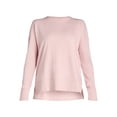 thumbnail image 3 of Time and Tru Women's Tunic Sweatshirt with High-Low Hem, Sizes XS -4X, 3 of 5