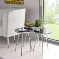 thumbnail image 3 of Set of 3 Nesting END Tables - Round Stacking Coffee Side Tables for Small Spaces,Nightstand Bedside Table for Living Room, Bedroom, Living Room, Balcony, NO-Tools Assembly (Black Marble/Silver), 3 of 6