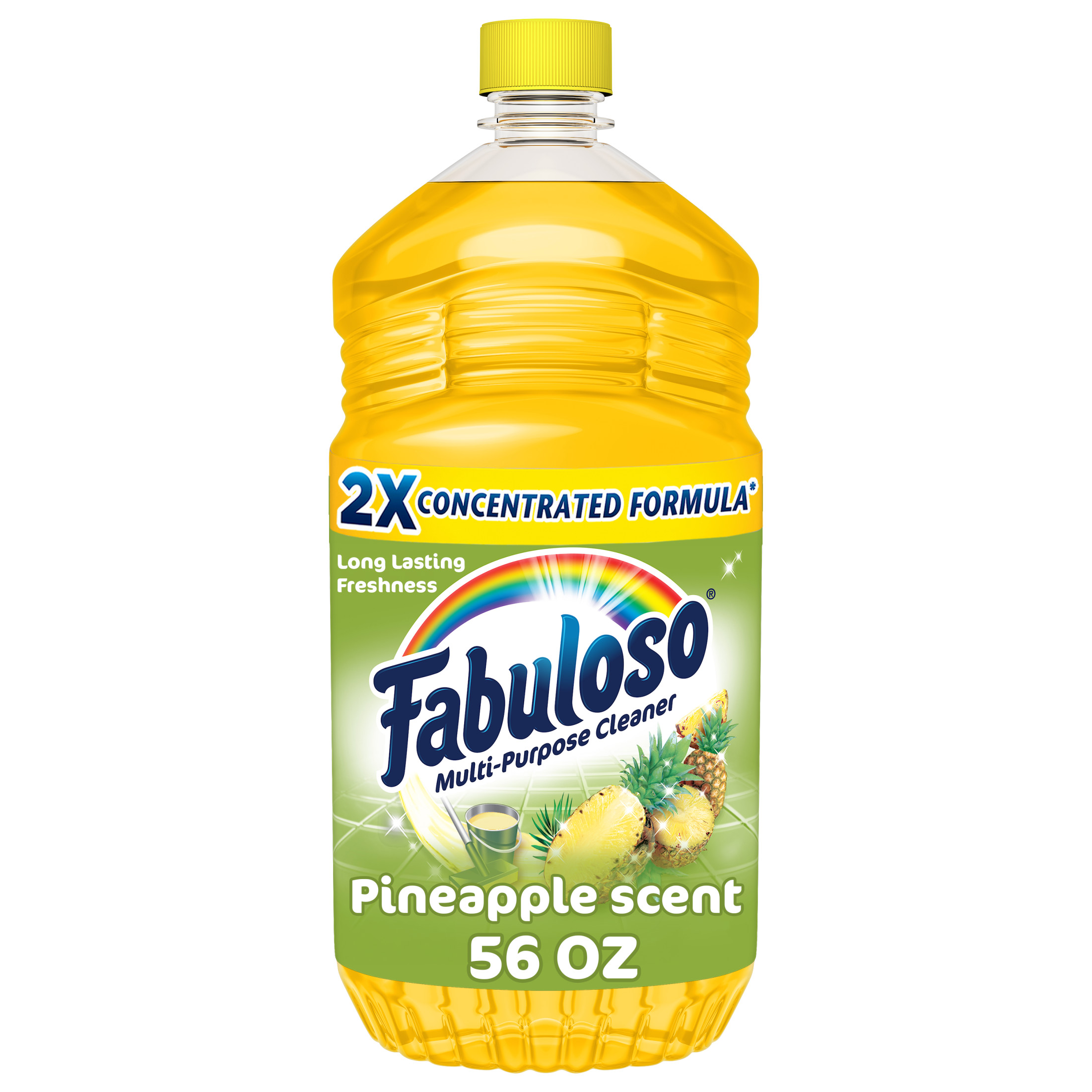 Fabuloso Multi-Purpose Cleaner, 2X Concentrated Formula, Floor Cleaner, Pineapple Scent, 56 fl oz