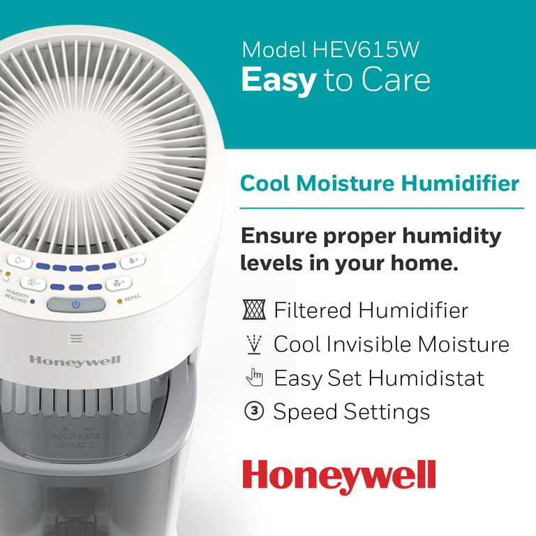 Honeywell Hev615w Top Fill Tower Humidifier, White