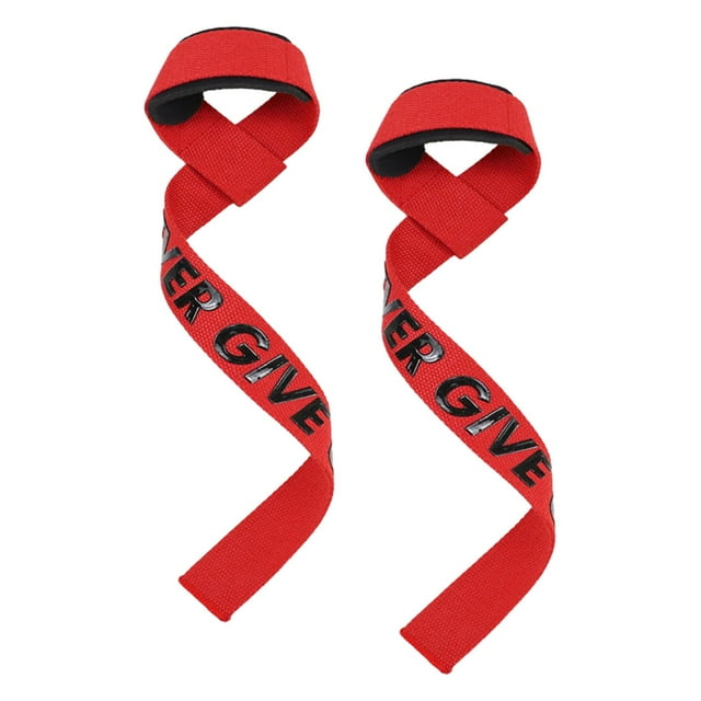 DYNWAVECA Lot de 2 Sangles de Musculation Sangles de Poignet Antidérapantes Rembourrées pour Exercices en Rouge