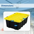 thumbnail image 5 of 12 Gallon Snap Lid Storage Bin Container Tote Box Durable Plastic Black Set of 8, 5 of 11