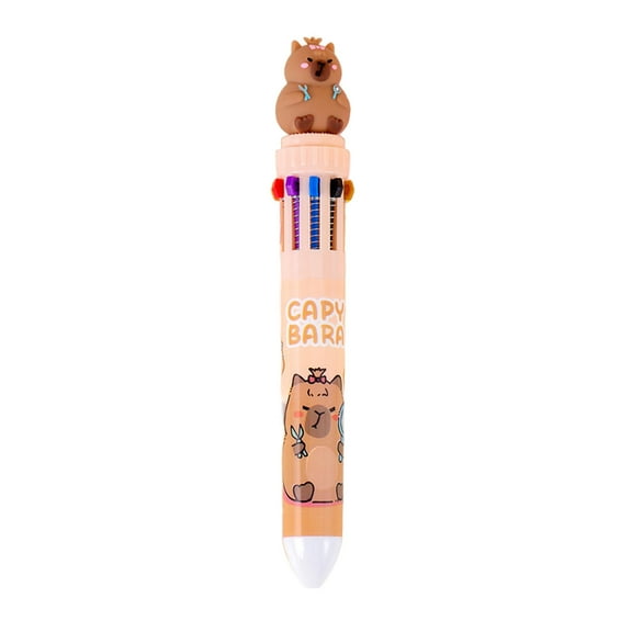 Multicolor Ballpoint Pen 10-Color-in-1 Writing Pen Retractable Multicolored Pen Cartoon Ballpoint Pen for Writing