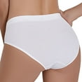 thumbnail image 3 of Rovga Underwear Women Solid Color Casual Thin Seamless Mid-Waist Threaded Briefs Female Underpants, 3 of 4