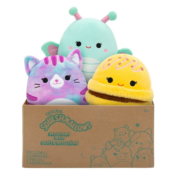 Squishmallows Original Mystery 3-Pack (8 inch Plush) – Child's Ultra Soft Stuffed Plush Toy