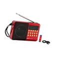 thumbnail image 4 of Radio portátil con altavoz de radio Fácil de usar Regalos versátiles para personas mayores Rojo, 4 of 9