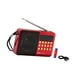 thumbnail image 4 of Radio portátil BT 5.4 para regalo para personas mayores Fácil de usar Versátil para el hogar Viajes Retro Rojo, 4 of 9