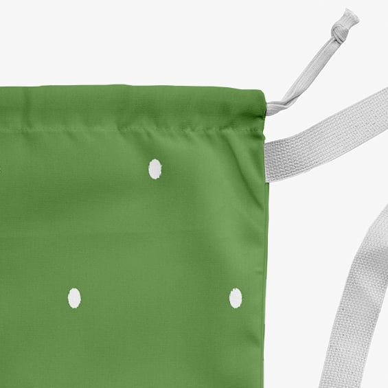 Simply Daisy Geometric 28 x 36 in Green Laundry Bag