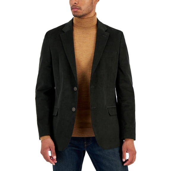 Nautica Mens Modern fit Corduroy Sport Coat Blazer 38 R Dark Green Stretch
