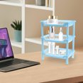 thumbnail image 4 of JilgTeok 2 Packs Rectangular Three-layer Storage Rack Bathroom Plastic Storage Rack Floor Standing Rack for Bathroom Bedroom Laundry Kitchen Office Clearance, 4 of 6