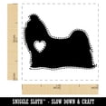 thumbnail image 2 of Shih Tzu Dog with Heart Self-Inking Rubber Stamp Ink Stamper - Black Ink - Small 1 Inch, 2 of 7