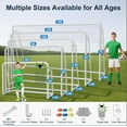 thumbnail image 3 of Slsy Foldable Soccer Goal - 12x6FT/10x6FT/8x6FT/6x4FT Soccer Goals for Backyard - Foldable Steel Soccer Goal with Training Target & 6 Cones for Teens/Adults Practice Training, 3 of 10