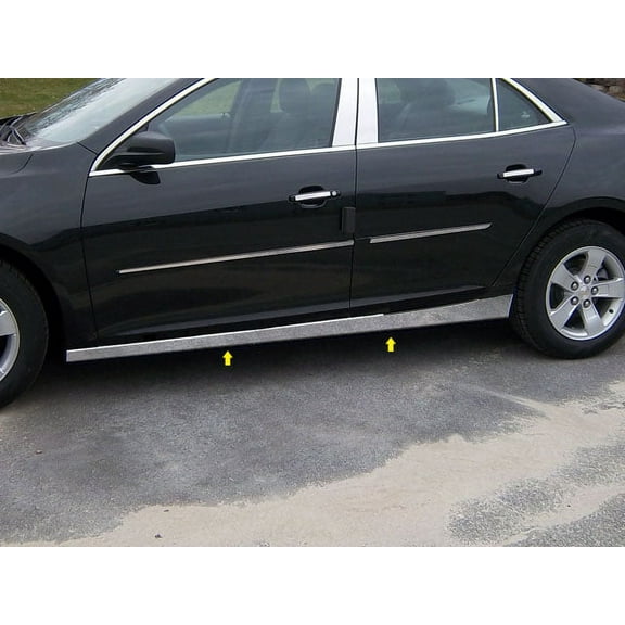 Stainless Rocker Panel Trim 4Pc Fits 2013-2015 Chevrolet Malibu TH53106 QAA