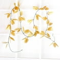 thumbnail image 2 of VONKY Artificial Leaves Garland Simulation Plant Vine Home Wall Hanging Plastic artificial Leaves Rattan, Gold, 2 of 6