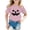 Pink, variant on Gunia Halloween Kids Shirts Cotton Pumpkin Graphic Print Short Sleeve Crew Neck Casual Thanksgiving Tees Tops Toddler Boys Girls T Shirt Orange 1-13 Years