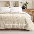 thumbnail image 4 of Bare Home Shaggy Faux Fur Duvet Cover - Ultra Soft - Fluffy Crystal Velvet - Twin/Twin XL, Sand, 4 of 7