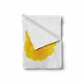thumbnail image 2 of Yellow Flower Soft Flannel Fleece Throw Blanket, Gardening Themed Pattern Little Tender Primrose Primula Blossoms, Cozy Plush for Indoor and Outdoor Use, 50" x 60", Mustard White, by Ambesonne, 2 of 6