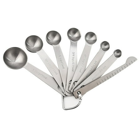 

8 PCS Measuring Spoons Set Stainless Steel Metal Kitchen Measuring Tools Sets