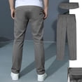 thumbnail image 3 of Boy Uniform Pants Fit Stretch Pants With Pockets Straight Pants Boys Gray Uniform Pants Back To School Clothes For Boys Clothes For Boys 12-13 Years, 3 of 5