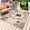 Brown, variant on Vintage Bees Crowns Outdoor Rug 3x5 Ft - Reversible Patio Rug Outdoor Camping Rugs, Retro Leaves Rings Gray Wooden Washable Indoor Outdoor Area Rugs, Non-Slip Outdoor Carpet Runner for Deck/Porch