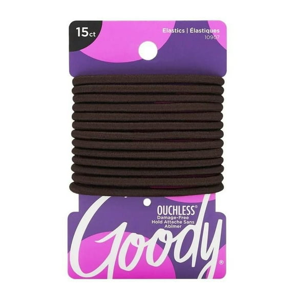 Goody Ouchless® Damage-Free Brown Elastics - 15Ct