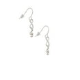 thumbnail image 3 of Delight Jewelry Silvertone Mini Clef with AB Crystal Silver tone Infinity French Earrings, 3 of 4