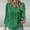 Green, variant on Patlollav Up to 65% off Fashion Womens V-Neck Long Sleeve Casual T-Shirt Top Solid Blouse